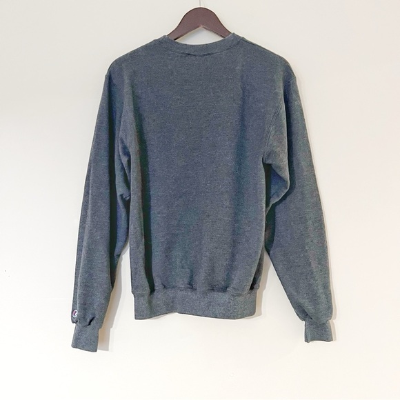 Champion Gray Crew Neck Sweatshirt Classic Fit - Picture 4 of 5